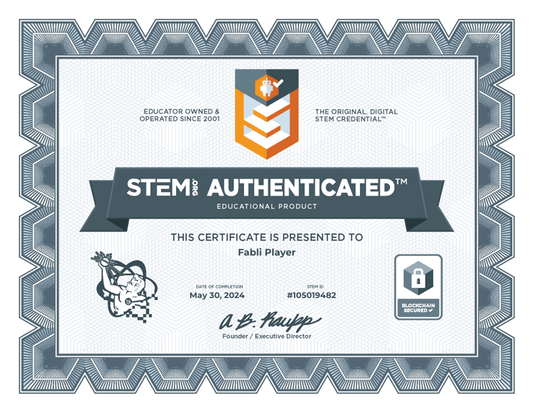 La Fabli est certifiée STEM.org Authenticated™ Educational Product!